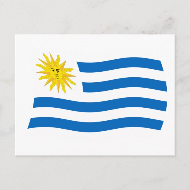 Uruguays flagga vykort (Framsida)