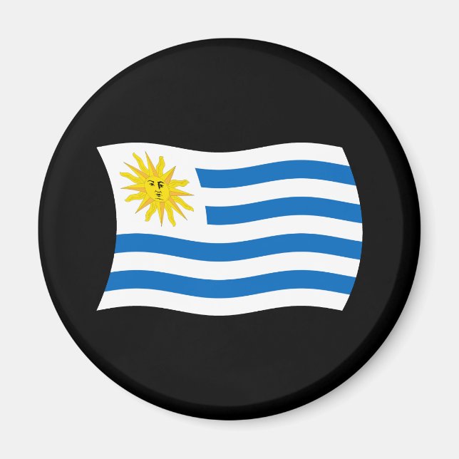 Uruguays flaggmagnet magnet (Framsidan)