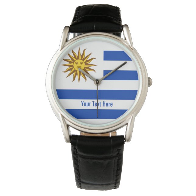 Uruguays nationsflagga armbandsur (Framsida)