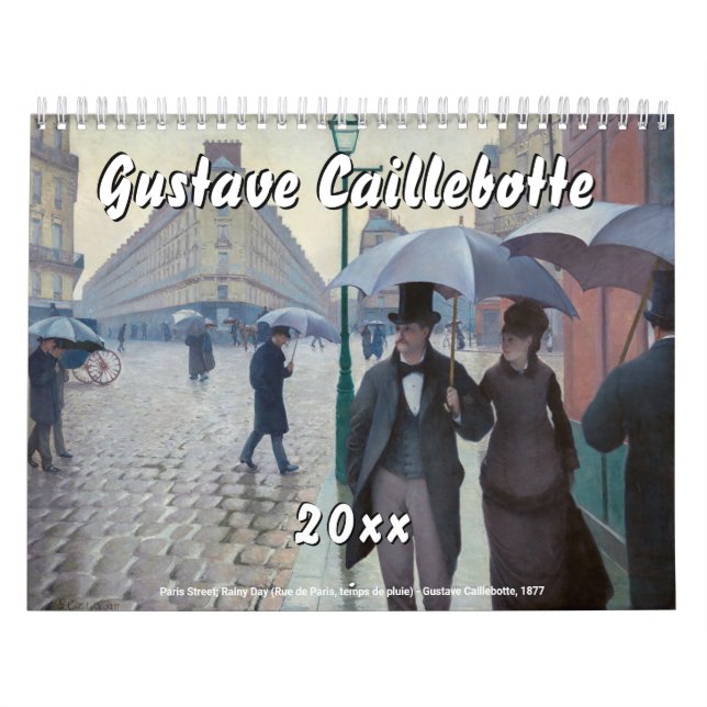 Urval av mästerverk i Gustave Caillebotte Kalender (Omslag)