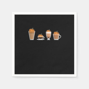 Urval av pumpkin Spice Coffee Essential Pappersservett