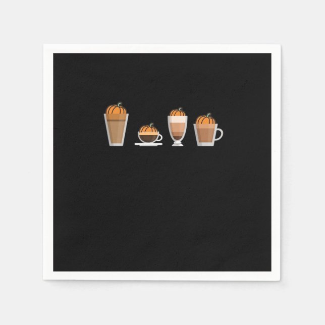 Urval av pumpkin Spice Coffee Essential Pappersservett (Framsidan)