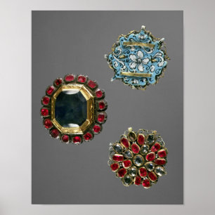 Urval av samlingsbroocher poster
