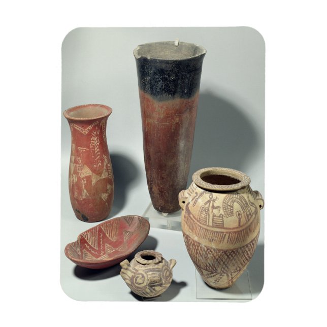 Urval av vas, Naqada I/II Period, 4 000-3 100 Magnet (Vertikal)