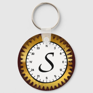 Urverk Keychain för brev S Nyckelring