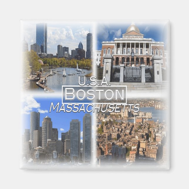 US0141 America, United Stater, Boston, Fridge Magnet (Framsidan)