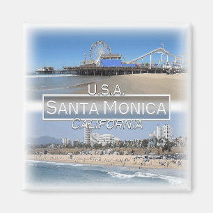 US0143 America,United Stater, Santa Monica Fridge Magnet