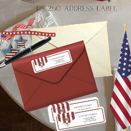 US 250 Anniversary We the People Patriotic Address Returadress Etikett