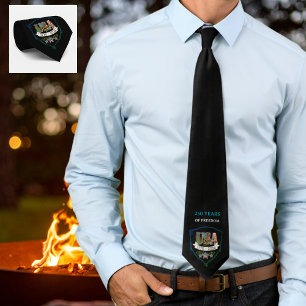 US 250 år frihet Elegant Patriotisk Svart Gäst Slips