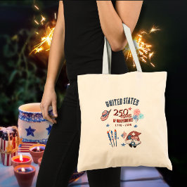 US 250-årsjubileum Patriotisk Gnom Handväskor Tygkasse