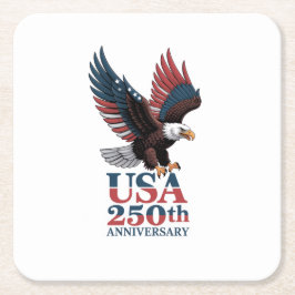 US 250-årsjubileum Underlägg Papper Kvadrat