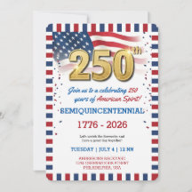 US 250-årsjubileumspartaj Invitation