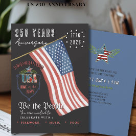 US 250 Patriotiskt Vi Folket Patriotiskt Inbjudningar