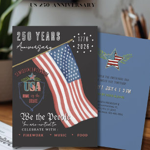 US 250 Patriotiskt Vi Folket Patriotiskt Inbjudningar