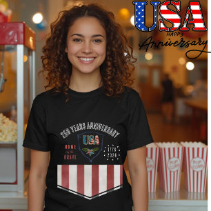 US 250 Vi Folket Funky Patriotisk Jubileum T Shirt