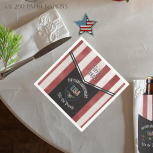 US 250 Vi Folket Patriotiskt Jubileumspapper Pappersservett