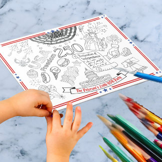 US 250th Anniversary Kids Color Me Patriot Party Anteckningsblock