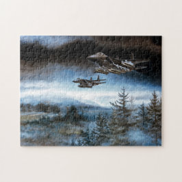 US Air Force F-15E Eagle aircraft with missiles Pussel