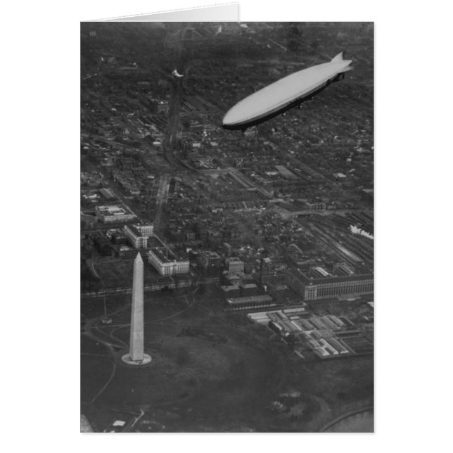 US Airship 'USS Los Angeles' ZR3 som flyger över Hälsningskort (Framsidan)