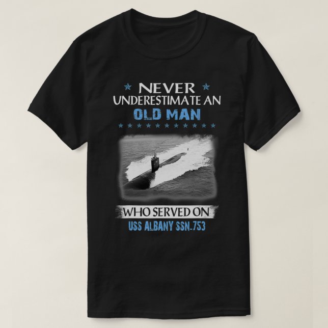 US Albany SSN753 Submarine Veterans Day Far Da T Shirt (Design framsida)