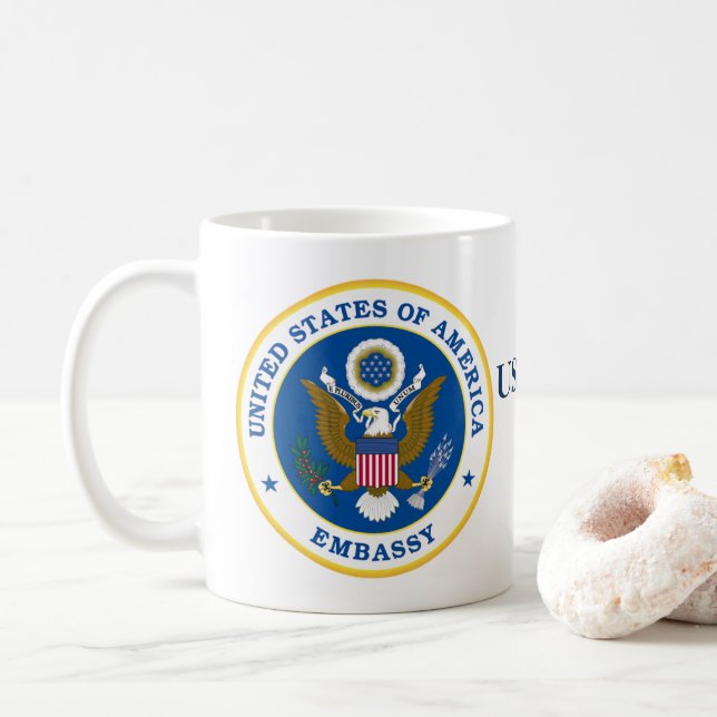 Us-ambassadJerusalem mugg (Med munk)