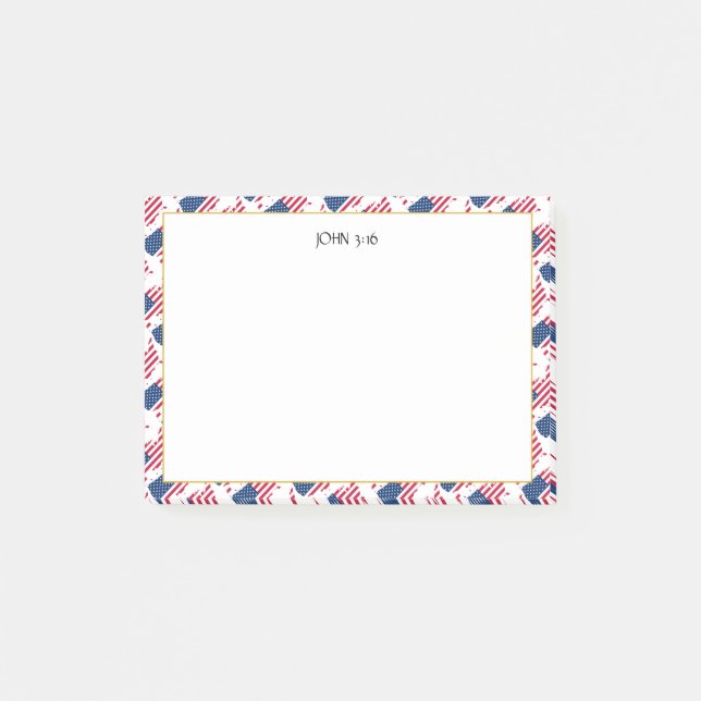 US AMERICA Christian Scripture Post-it Block (Framsida)