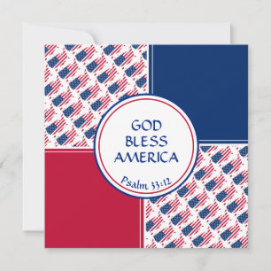 US AMERICA FLAGGA Anpassningsbar Birthday Hälsning Julkort