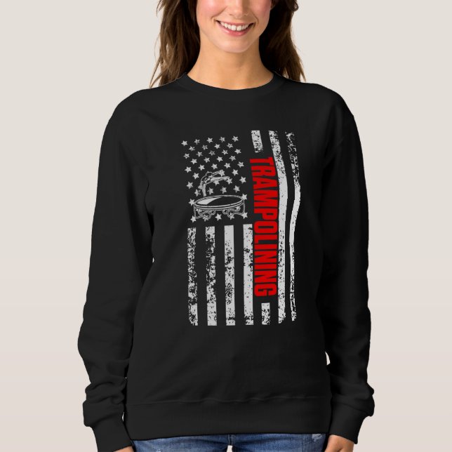 US American Flag Gymnastics Sports Patriotic Tramp T Shirt (Framsida)