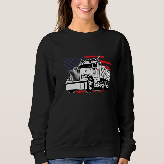 US American Flag Semi Truck Driver TEE American Fl (Framsida)