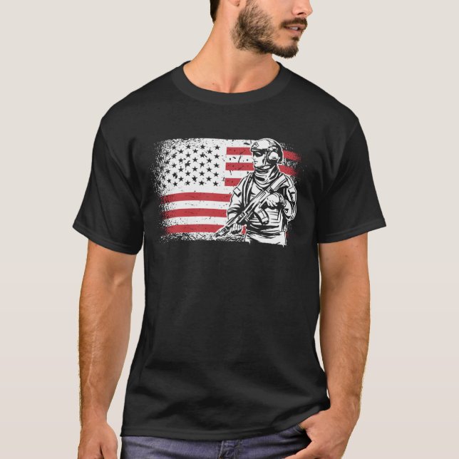 US American Flag T Shirt (Framsida)