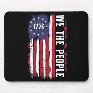 US American flagga 1776, vi människor independence Musmatta