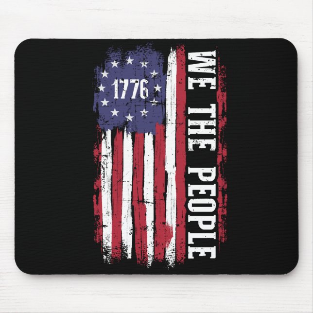 US American flagga 1776, vi människor independence Musmatta (Framsidan)