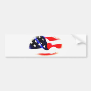 US American Flagga Bildekal