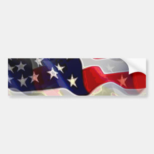 US American Flagga Bildekal