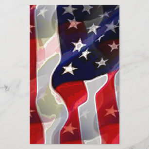 US American Flagga Brevpapper