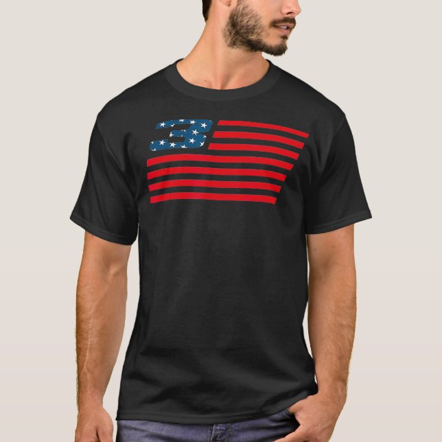 US American Flagga E3 Motocross Supercross T Shirt (Framsida)