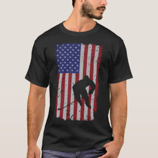US American Flagga Hockey Hoodie Gift for Hockey L T Shirt