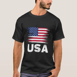 US - American Flagga Hoodie Sports Soccer Football T Shirt