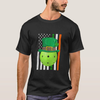 US American Flagga Irish Pickleball St Patri T Shirt