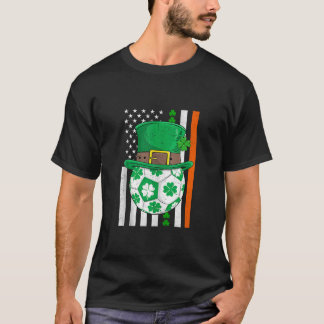 US American Flagga Irish Soccer St Patrick s T Shirt