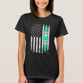 US American Flagga Kayak Sports Patriotic Kayaking T Shirt