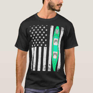 US American Flagga Kayak Sports Patriotic Kayaking T Shirt