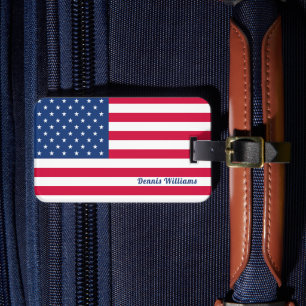 US/American Flagga Personlig Patriotic Bagagebricka