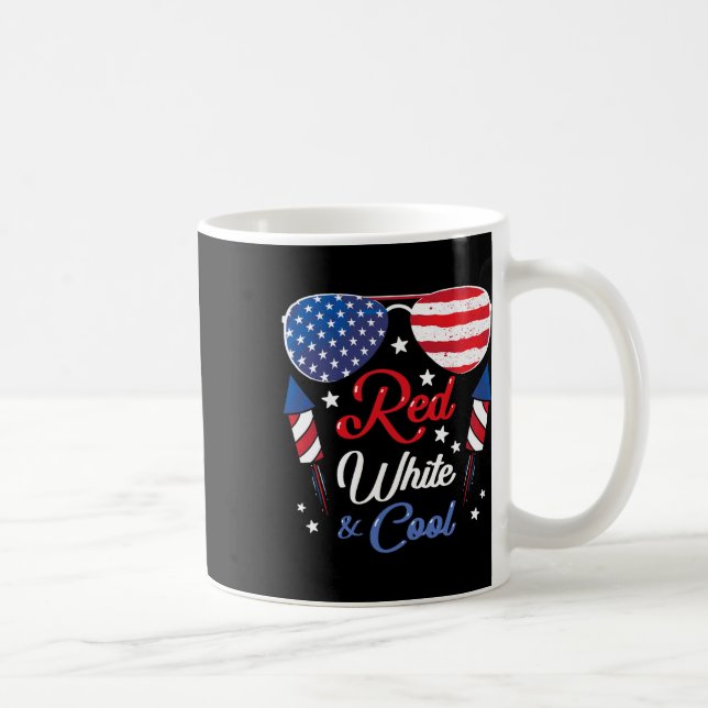 US American Flagga Red White and Coola Patri Kaffemugg (Höger)