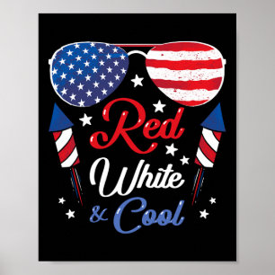 US American Flagga Red White and Coola Patri Poster