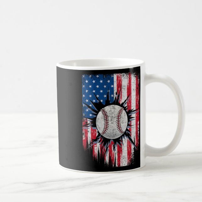 US American Flagga Sell 4:e juli Independence Da Kaffemugg (Höger)
