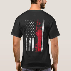 US American Flagga Semi Lastbil Driver 18 Wheeler T Shirt