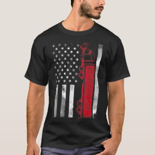 US American Flagga Semi Lastbil Driver 18 Wheeler T Shirt