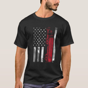 US American Flagga Semi Lastbil Driver 18 Wheeler T Shirt