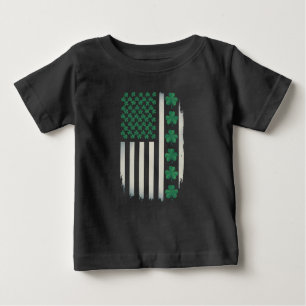 US American Flagga Shamrocks St patricks day Ameri T Shirt